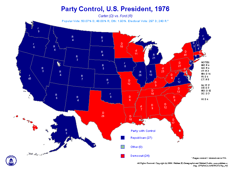 POLIDATA &REG ELECTION MAPS-PRESIDENT 1976